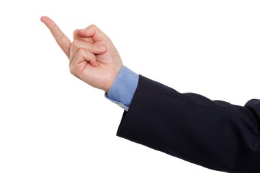 Beyaz arka planda parmak saygısız