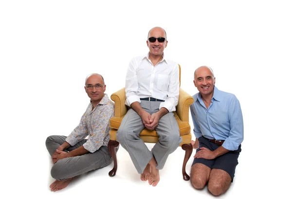 Identical brothers or triplets — Stock Photo, Image