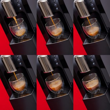 Modern espresso makinesi bira sıra