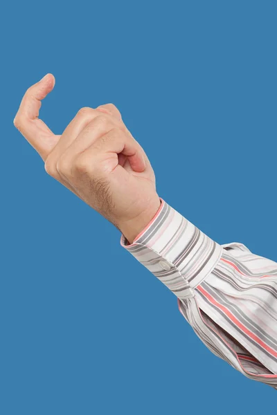 Закрыть руку жестом пальца — стоковое фото