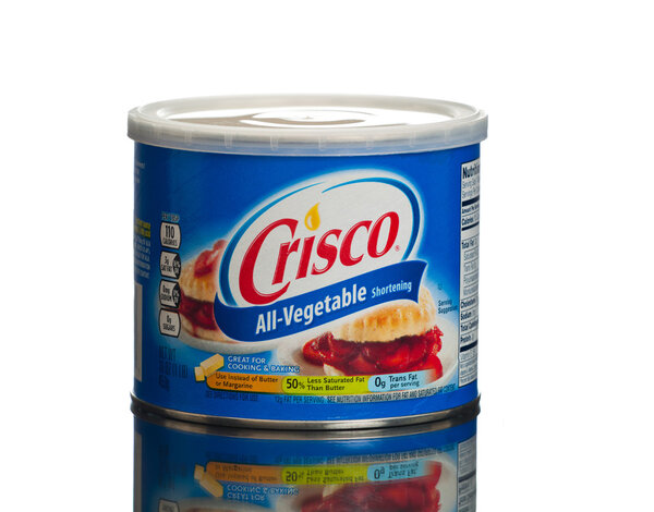 MIAMI, USA - February 9, 2015: Can of Crisco All-Vegetable Shortening is great for baking and frying.