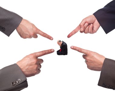 Bir iş adamı işaret eden eller