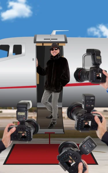 Photographers are taking a picture of a famous person — Stock Photo, Image