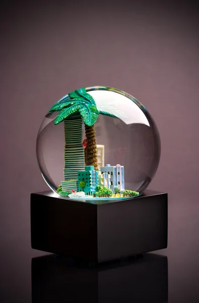 City inside a snow globe — Stock Photo, Image