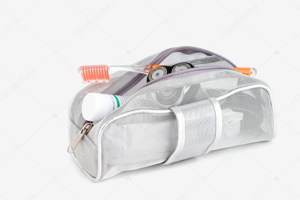 Isolated toiletry bag