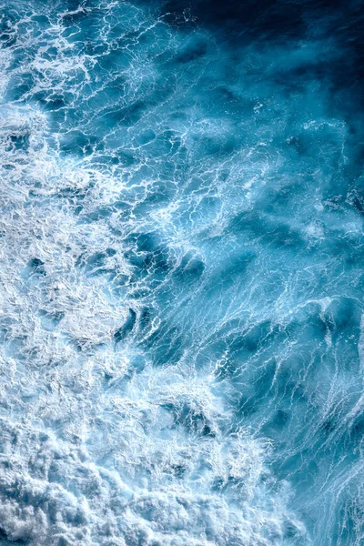 Вид Повітря Хвилі Океані Які Затоплюють Хвилі Блакитна Чиста Морська — стокове фото