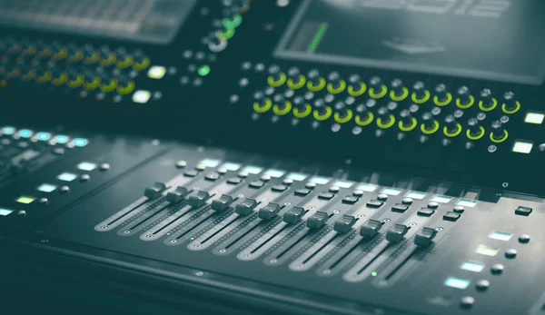 Light Sound Control Mixer Voor Event Het Podium Professionele Backstage — Stockfoto