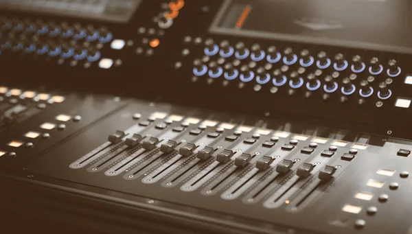 Light Sound Control Mixer Voor Event Het Podium Professionele Backstage — Stockfoto