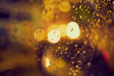 Gece lambasının soyut dairesel bokeh arkaplanı