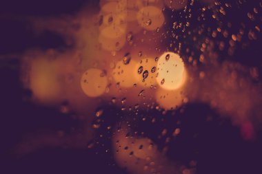 Gece lambasının soyut dairesel bokeh arkaplanı