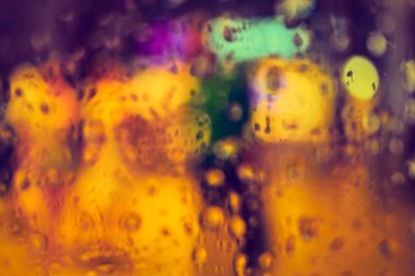 Gece lambasının soyut dairesel bokeh arkaplanı