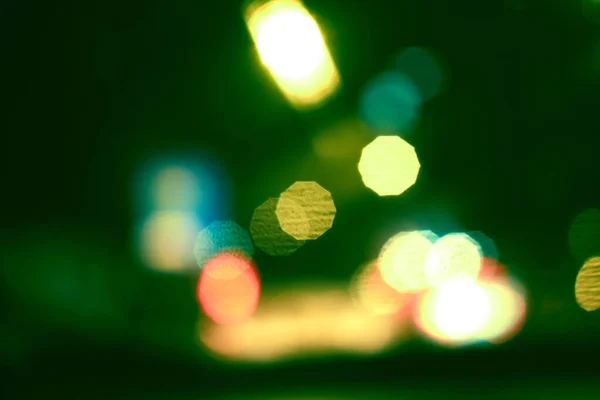 Gece Lambasının Soyut Dairesel Bokeh Arkaplanı — Stok fotoğraf