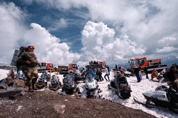 Elbrus Kabardino Balkaria Rússia Set 2021 Acampamento Base Encosta Norte — Fotografia de Stock