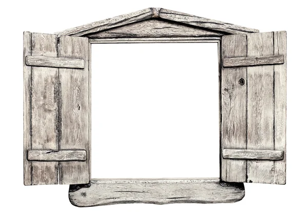 Light wooden window frame. — Stock Photo, Image