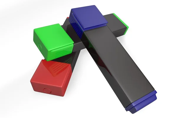 işaretleyicileri farklı renklerde