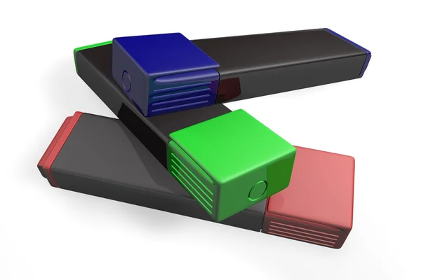 işaretleyicileri farklı renklerde