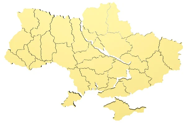 3D model of Ukraine — Stock Photo, Image