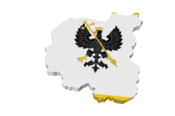 3D модель Украины — стоковое фото