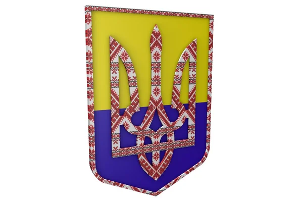 El modelo del escudo de armas de Ucrania —  Fotos de Stock