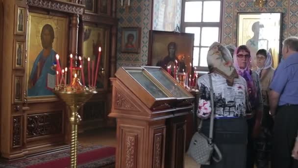 Tobolsk, Russia - July 2016: Christian church inside — Stock Video