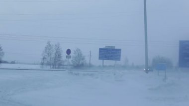 Kış road, güneşin yansıması