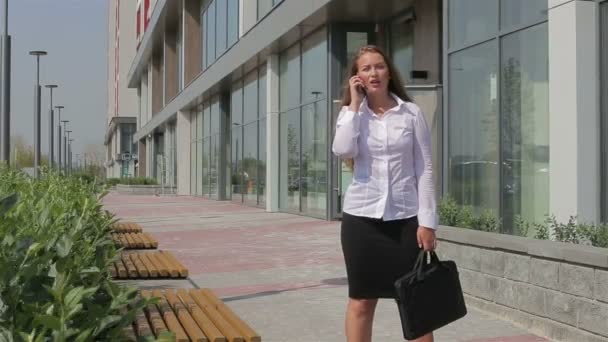 Femme d'affaires utiliser smartphone — Video