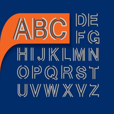 Vektör alfabe. Harfler tasarımlarınız için ayarla.