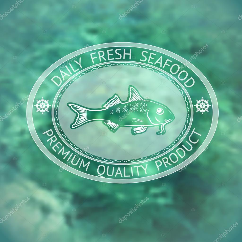 Fish and words Daily Fresh Seafood Stock Vector by ©VeYe 111159410