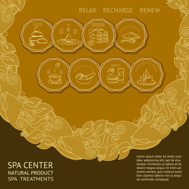 Vektör şablon spa temalı kartı ile kutsal kişilerin resmi