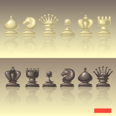 satranç taşlarının vektör kümesi