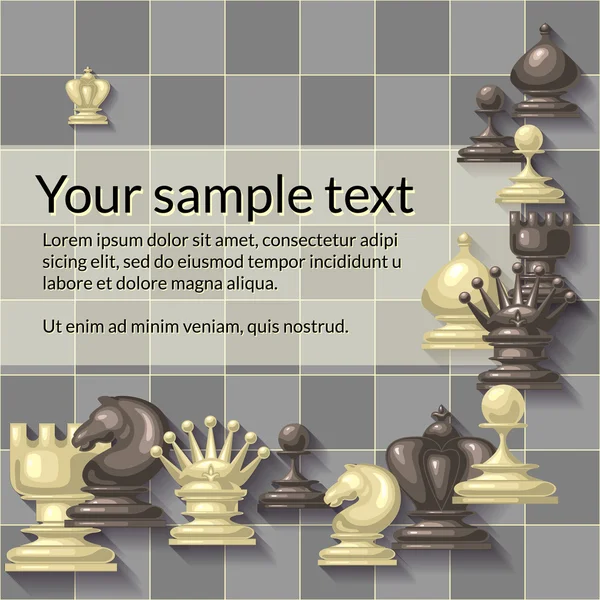 Vector illustration of chess pieces. Stock Illustration