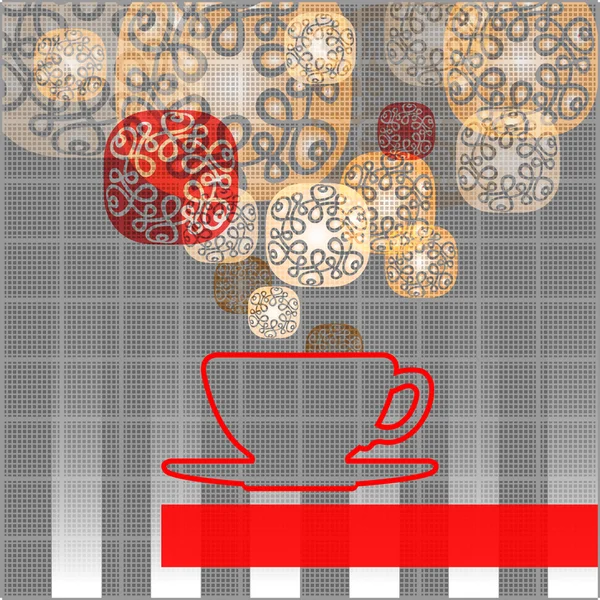 Vector cup of coffee with smoke, Idea concept — Stock Vector