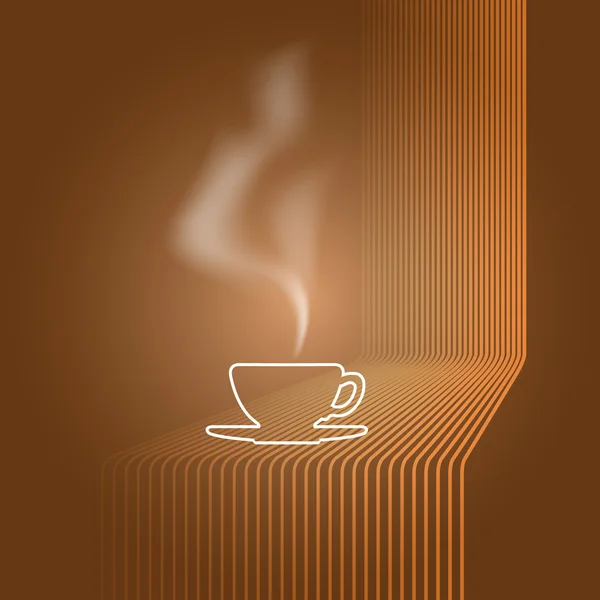 Ilustración vectorial de taza y vapor . — Vector de stock