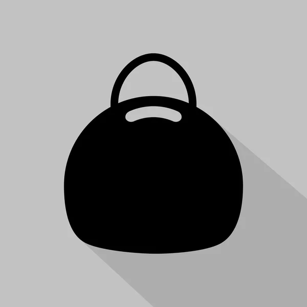Γυναικών μαύρο καπέλο κουτί τσάντα εικονίδιο — Διανυσματικό Αρχείο