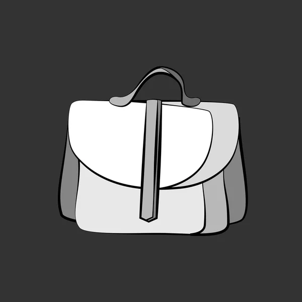Donna icona borsa grigia — Vettoriale Stock