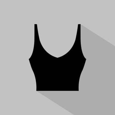 Gri arka plan üzerinde kadın tek renkli üst simge