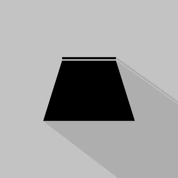 Icono de falda monocromática para mujer sobre fondo gris — Vector de stock