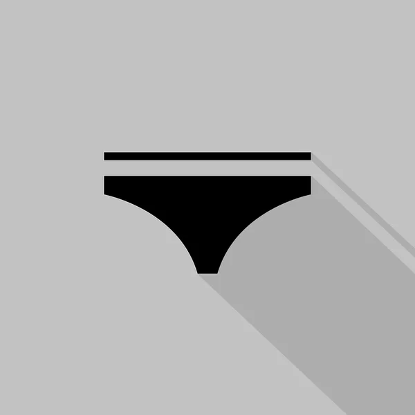 Bragas monocromas de mujer icono sobre fondo gris — Vector de stock