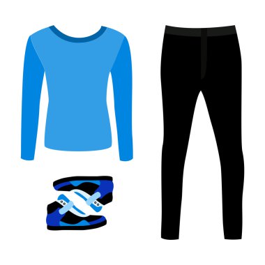 Pantolon, pullover ve spor ayakkabı ile trendy erkek giysileri seti