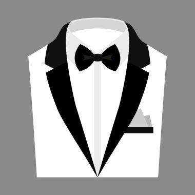 Ceket, gömlek, papyon ve mendil ile Trendy erkek giysileri. Erkek gardırop