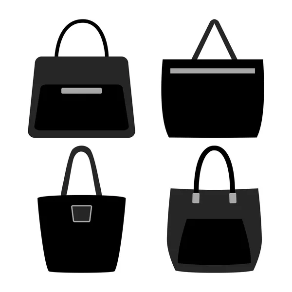 Set mit vier trendigen Damentaschen — Stockvektor