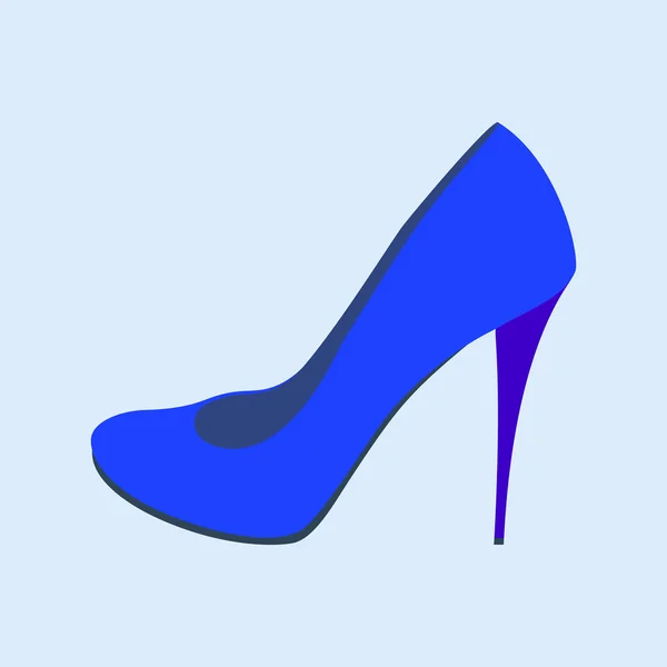 Sapato azul da menina isolado —  Vetores de Stock