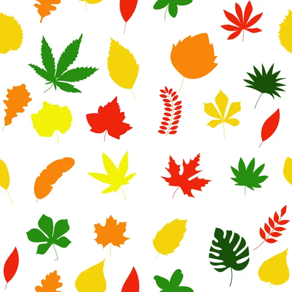 Patrón floral sin costuras. hojas de otoño textura . — Archivo Imágenes Vectoriales