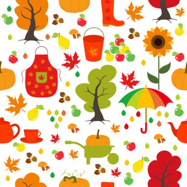 Dikişsiz sonbahar desen, arka plan. Set tasarımı öğesi.