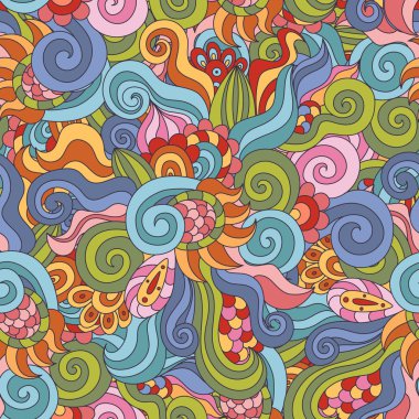 Renkli zentangle seamless modeli