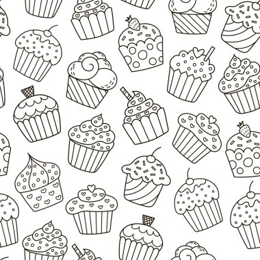 Tek renkli kek seamless modeli