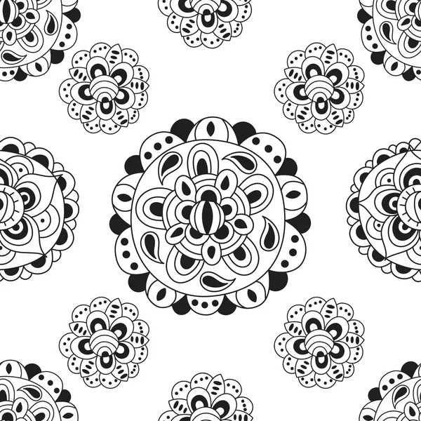 Schwarz-weiße abstrakte nahtlose Muster — Stockvektor