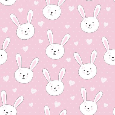 Çocukça Stil tavşan sevimli seamless modeli