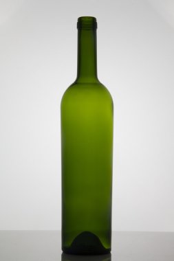 Boş şişe şarap beyaz arka plan üzerinde