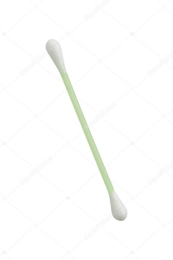 Cotton swab isolated on white background with clipping path